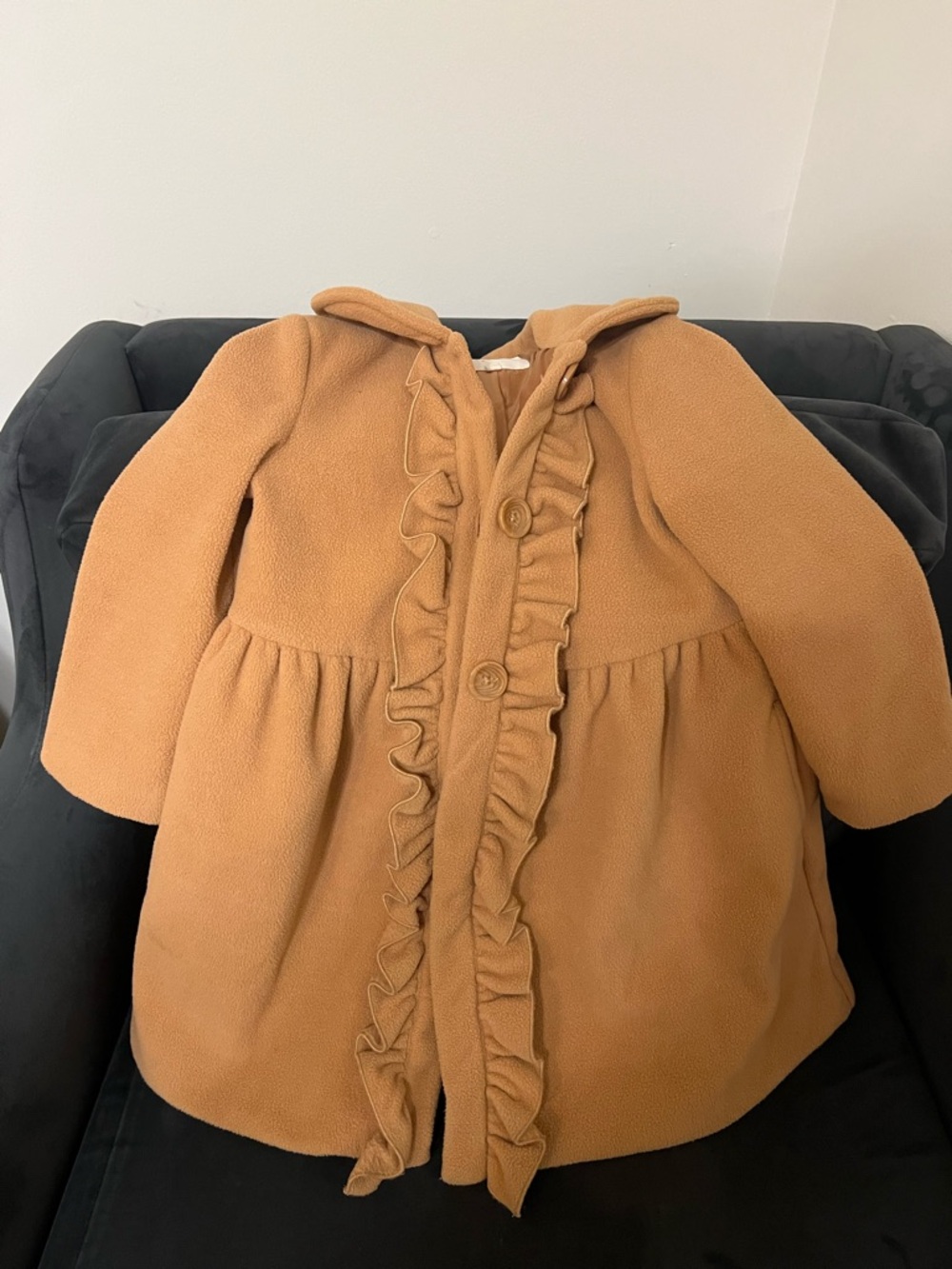 Copper Key Girls' Ruffle-Front Coat